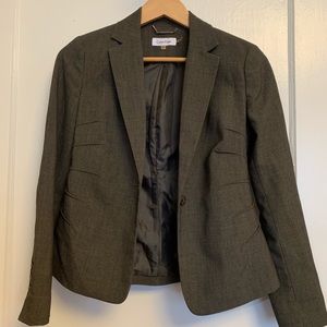 Calvin Klein Slimming Brown/Gray Blazer